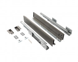 Комплект ящика Firmax Smartline, длина 500 мм, высота 84 мм, Push-to-Open, антрацит, FRM0750.043/84P